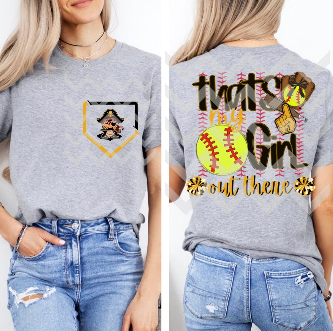 That's my girl out there softball backs