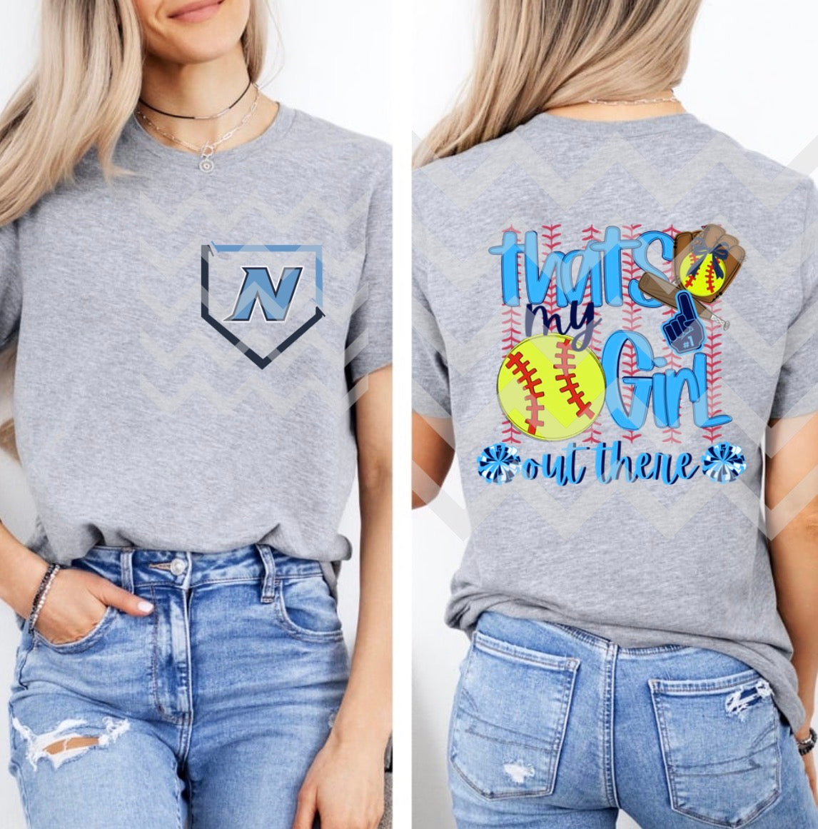 That's my girl out there softball backs