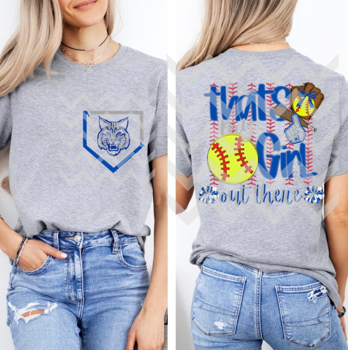 That's my girl out there softball backs